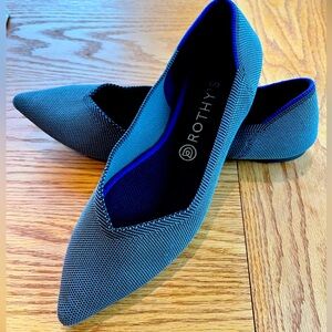 Rothy’s “The Point” flat in Blue